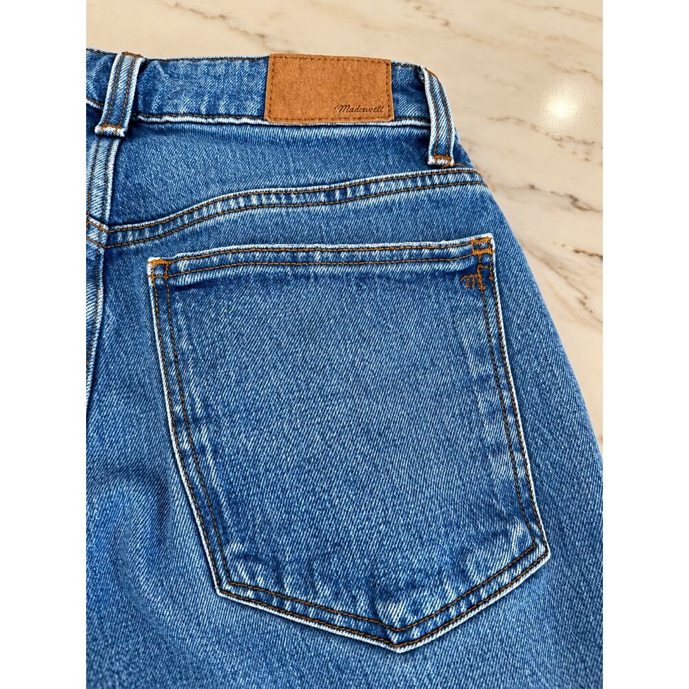 90s Minimalist Capsule Raw Hem Madewell Perfect Vintage Straight Crop Jeans 27 - Picture 4 of 14